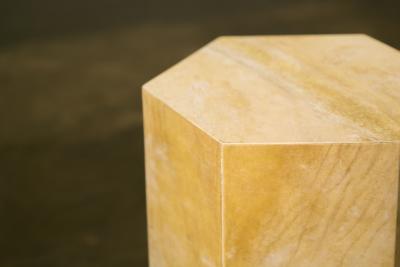  Costantini Design Goatskin Modern Minimal Side Table from Costantini Pergamino Hex In Stock
