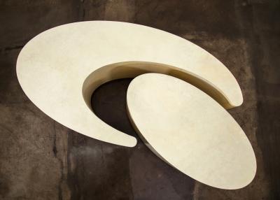  Costantini Design Goatskin Modern Sculptural Nesting Coffee Tables from Costantini Cadenza