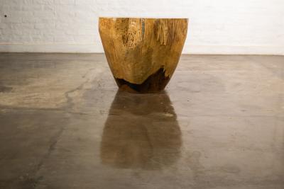  Costantini Design Hand Carved Live Edge Solid Wood Trunk Table 37 by Costantini in Stock