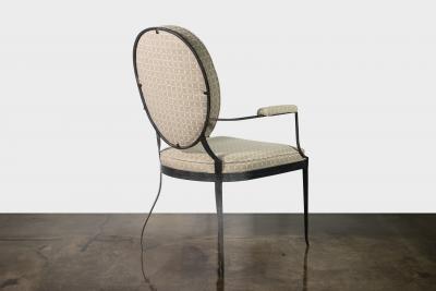  Costantini Design Hand Forged Iron Chair Upholstered in Fabric by Costantini Andre In Stock