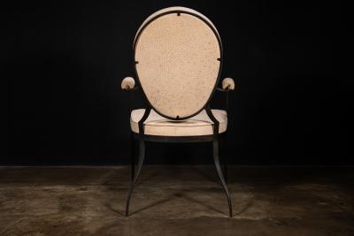  Costantini Design Hand Forged Iron and Leather Chair by Costantini Andre In Stock