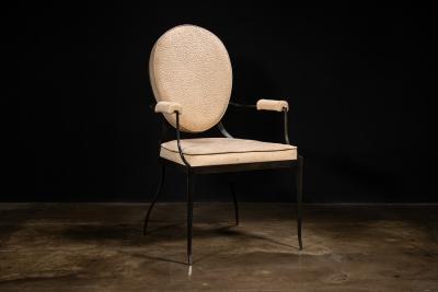  Costantini Design Hand Forged Iron and Leather Chair by Costantini Andre In Stock
