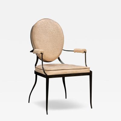 Costantini Design Hand Forged Iron and Leather Chair by Costantini Andre In Stock