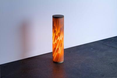  Costantini Design Handcrafted of Wood Shavings Floor Lamp by Theophane Ingold Shavings Column