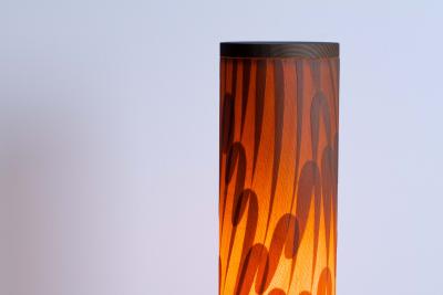 Costantini Design Handcrafted of Wood Shavings Floor Lamp by Theophane Ingold Shavings Column