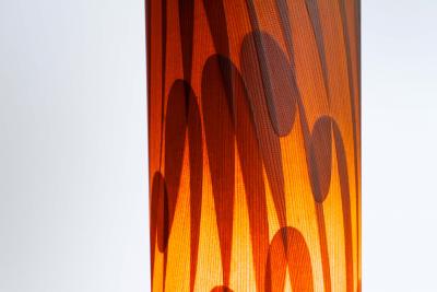  Costantini Design Handcrafted of Wood Shavings Floor Lamp by Theophane Ingold Shavings Column