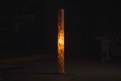  Costantini Design Handcrafted of Wood Shavings Floor Lamp by Theophane Ingold Shavings Totem