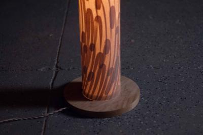  Costantini Design Handcrafted of Wood Shavings Floor Lamp by Theophane Ingold Shavings Totem
