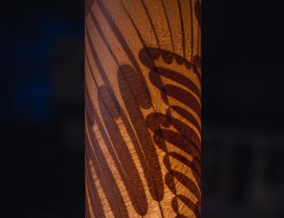  Costantini Design Handcrafted of Wood Shavings Floor Lamp by Theophane Ingold Shavings Totem