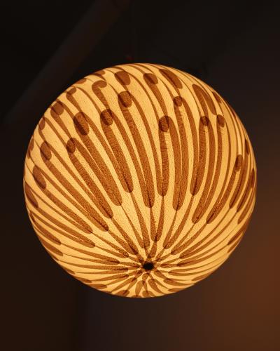 Costantini Design Handcrafted of Wood Shavings Pendant Lamp by Theophane Ingold Shavings Sphere