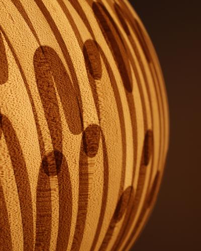  Costantini Design Handcrafted of Wood Shavings Pendant Lamp by Theophane Ingold Shavings Sphere