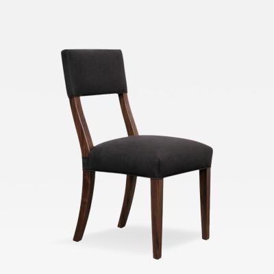  Costantini Design High Back Dining Chair in Wood and Black Fabric by Costantini Luca In Stock