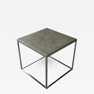  Costantini Design Jesse Polished Steel and Concrete Side Table from Costantini
