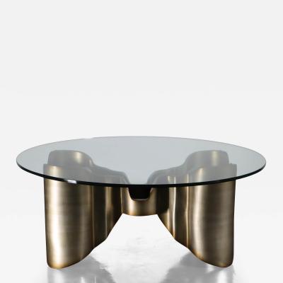  Costantini Design Lacquered Wood Glass Coffee Table by Costantini Mariposa in Stock
