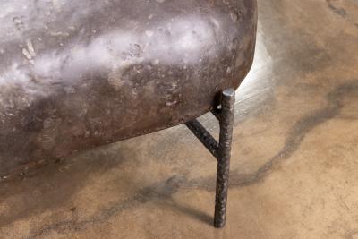  Costantini Design Lingua Modern Functional Art Fiberglass Metal Bench by Costantini 