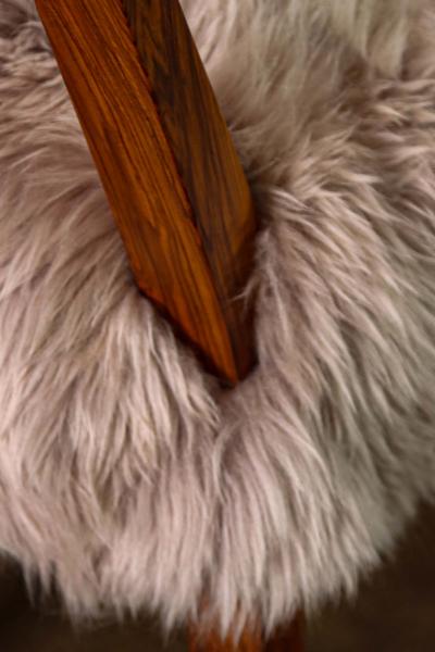 Costantini Design Luca High back Dining Chair from Costantini in Argentine Rosewood and Sheepskin