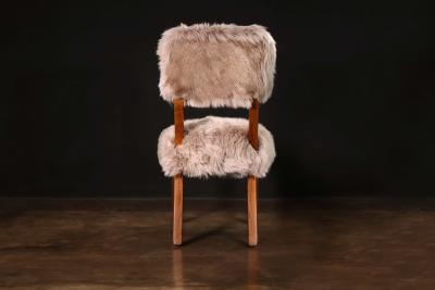 Costantini Design Luca High back Dining Chair from Costantini in Argentine Rosewood and Sheepskin
