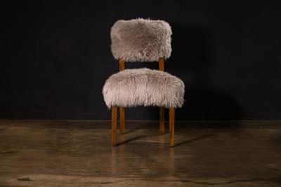 Costantini Design Luca High back Dining Chair from Costantini in Argentine Rosewood and Sheepskin