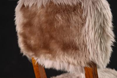 Costantini Design Luca High back Dining Chair from Costantini in Argentine Rosewood and Sheepskin