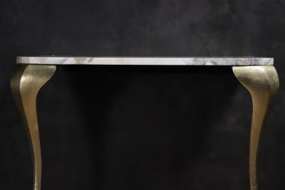  Costantini Design Lychorinda Art Nouveau Cast Bronze and Marble Console Table from Costantini