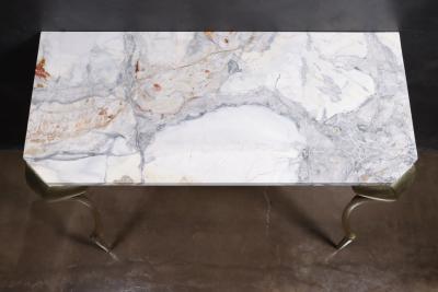  Costantini Design Lychorinda Art Nouveau Cast Bronze and Marble Console Table from Costantini
