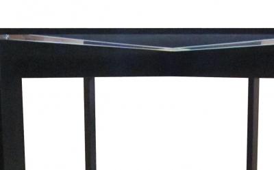 Costantini Design Massimo Dining Table in Burnished Steel frame Glass top from Costantini
