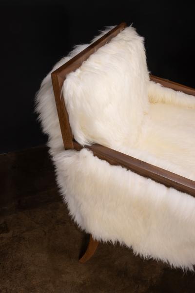  Costantini Design Modern Argentine Wood and Sheepskin Lounge Chair by Costantini Ovino In Stock