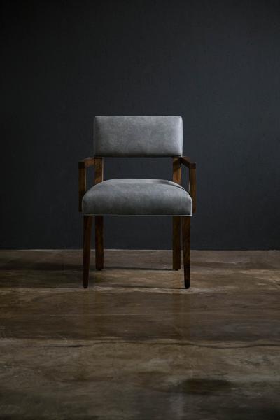  Costantini Design Modern Arm Chair in Argentine Exotic Wood and Leather by Costantini Bruno