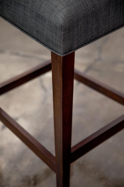  Costantini Design Modern Bar Stool in Argentine Exotic Wood and Fabric from Costantini Bruno