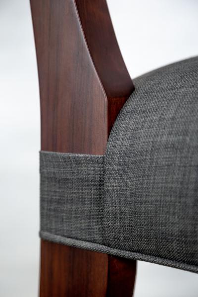  Costantini Design Modern Bar Stool in Argentine Exotic Wood and Fabric from Costantini Bruno