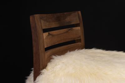  Costantini Design Modern Bar Stool in Argentine Rosewood and Sheepskin by Costantini Renzo Ovino
