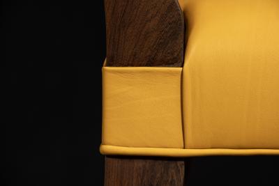  Costantini Design Modern Bar Stool in Solid Wood in Pavoni Leather by Costantini Bruno In Stock