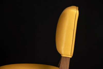  Costantini Design Modern Bar Stool in Solid Wood in Pavoni Leather by Costantini Bruno In Stock