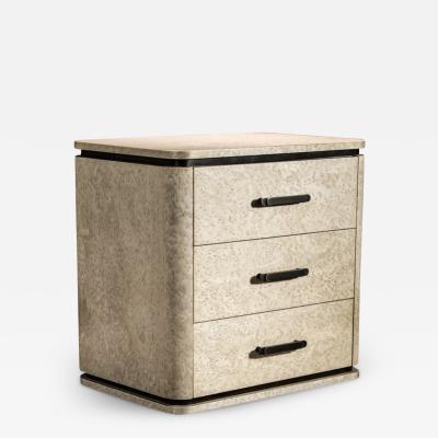  Costantini Design Modern Bedside Table in Gray Birdseye Maple Bronze from Costantini Elena