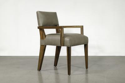  Costantini Design Modern COM Arm Chair in Argentine Exotic Wood and Leather by Costantini Bruno