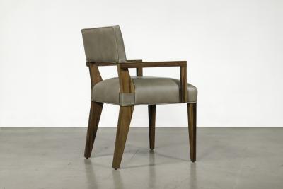  Costantini Design Modern COM Arm Chair in Argentine Exotic Wood and Leather by Costantini Bruno
