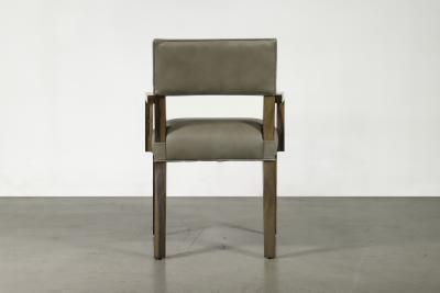  Costantini Design Modern COM Arm Chair in Argentine Exotic Wood and Leather by Costantini Bruno
