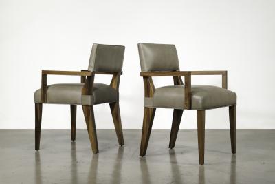  Costantini Design Modern COM Arm Chair in Argentine Exotic Wood and Leather by Costantini Bruno
