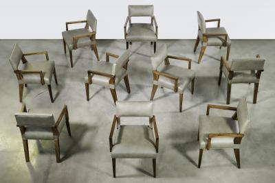  Costantini Design Modern COM Arm Chair in Argentine Exotic Wood and Leather by Costantini Bruno