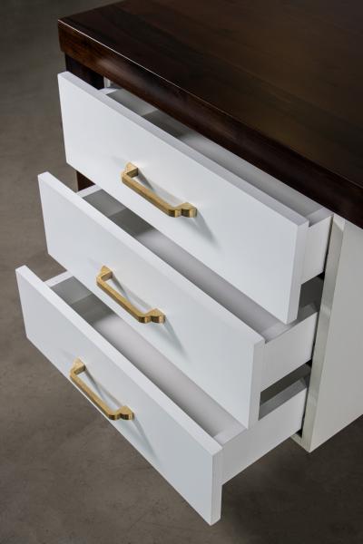  Costantini Design Modern Desk with Drawers in Argentine Rosewood Bronze from Costantini Lorenzo