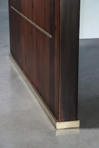  Costantini Design Modern Desk with Drawers in Argentine Rosewood Bronze from Costantini Lorenzo