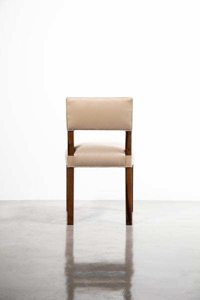  Costantini Design Modern Dining Chair in Exotic Wood and Leather by Costantini Bruno In Stock