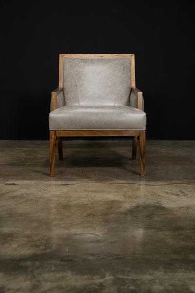  Costantini Design Modern Exotic Wood and Leather Lounge Chair by Costantini Belgrano In Stock