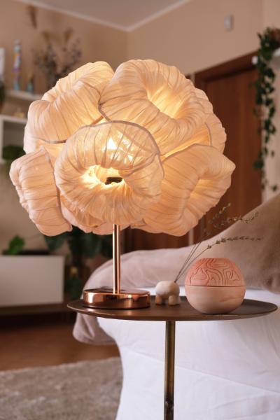  Costantini Design Modern Fabric Hand Painted Table Lamp Anemone by Studio Mirei In Stock