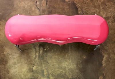 Costantini Design Modern Functional Art Fiberglass Iron Bench from Costantini Lingua in Stock