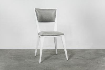 Costantini Design Modern Hand Welded Metal Frame and Leather Dining Chair Rodelio Bianco
