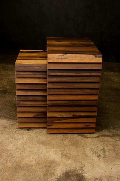  Costantini Design Modern Nesting Tables in Argentine Rosewood by Costantini Dorena In Stock