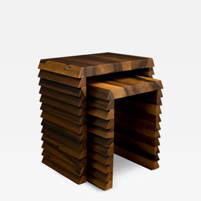  Costantini Design Modern Nesting Tables in Argentine Rosewood by Costantini Dorena In Stock