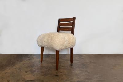  Costantini Design Modern Side Chair in Exotic Wood and Sheepskin from Costantini Renzo Ovino