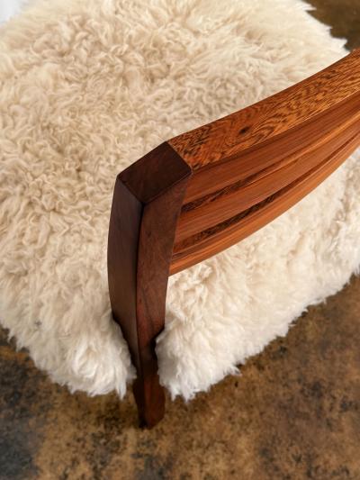  Costantini Design Modern Side Chair in Exotic Wood and Sheepskin from Costantini Renzo Ovino